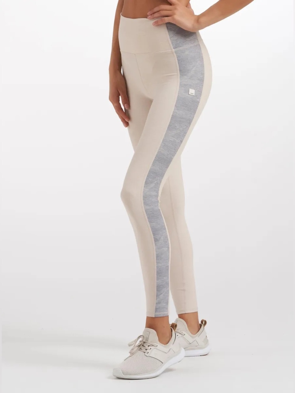 Vuori Aspire Elevation Legging Dune Heather Colorblock High Rise Size Large